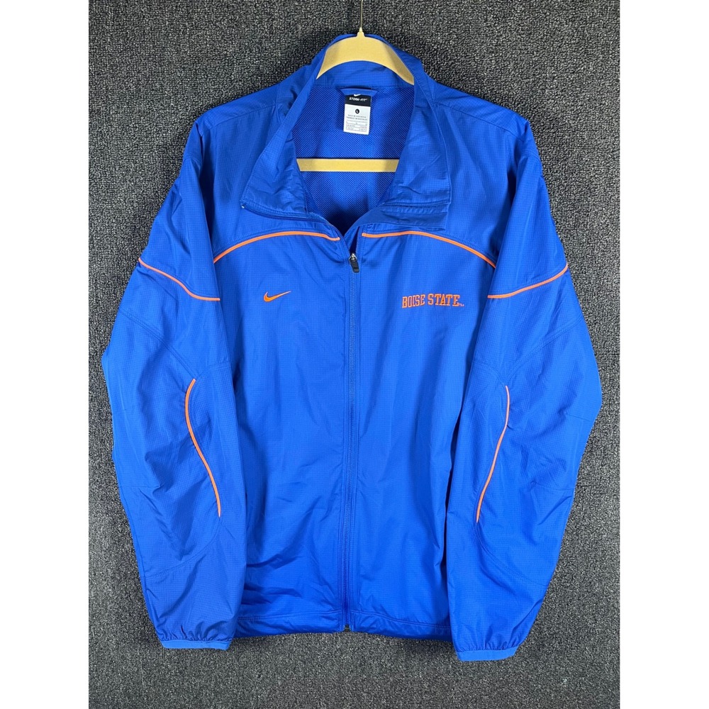 Nike Boise State Broncos Storm-FIT Full Zip Jacket Blue Orange Mens Large
